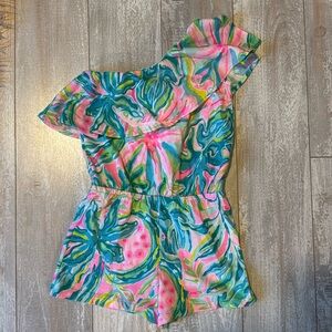 Lily pulitzer one shoulder toddler romper *nwot*